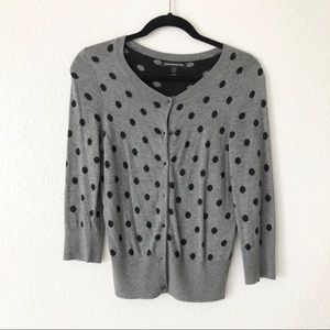 Express Grey Polka Dot Cardigan